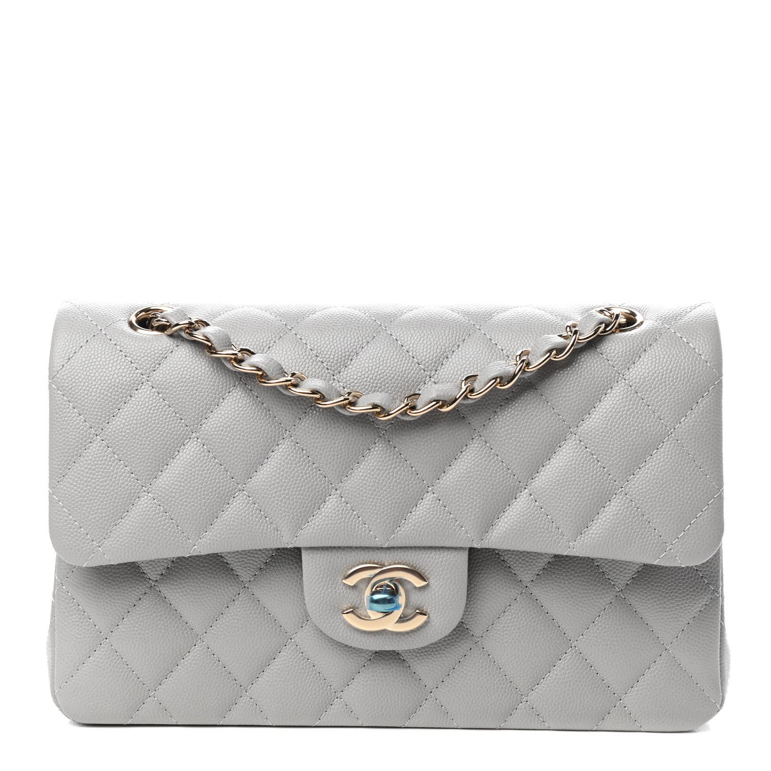 Chanel Caviar Quilted Small Double Flap Grey 1 of 11