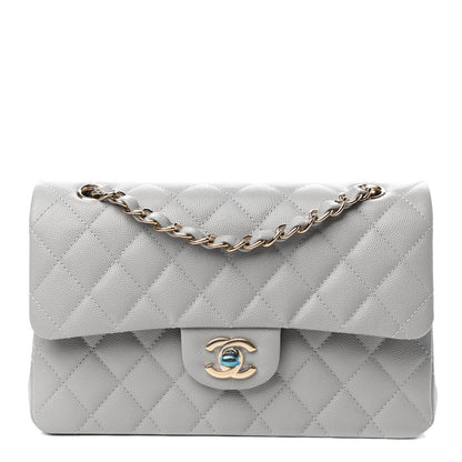 Chanel Caviar Quilted Small Double Flap Grey 1 of 11