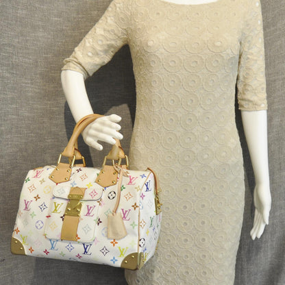 Louis Vuitton Monogram Multicolor Speedy 30 White 2 of 12
