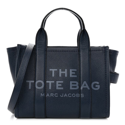 Marc Jacobs Grained Calfskin Small The Tote Bag Blue Sea 1 of 9