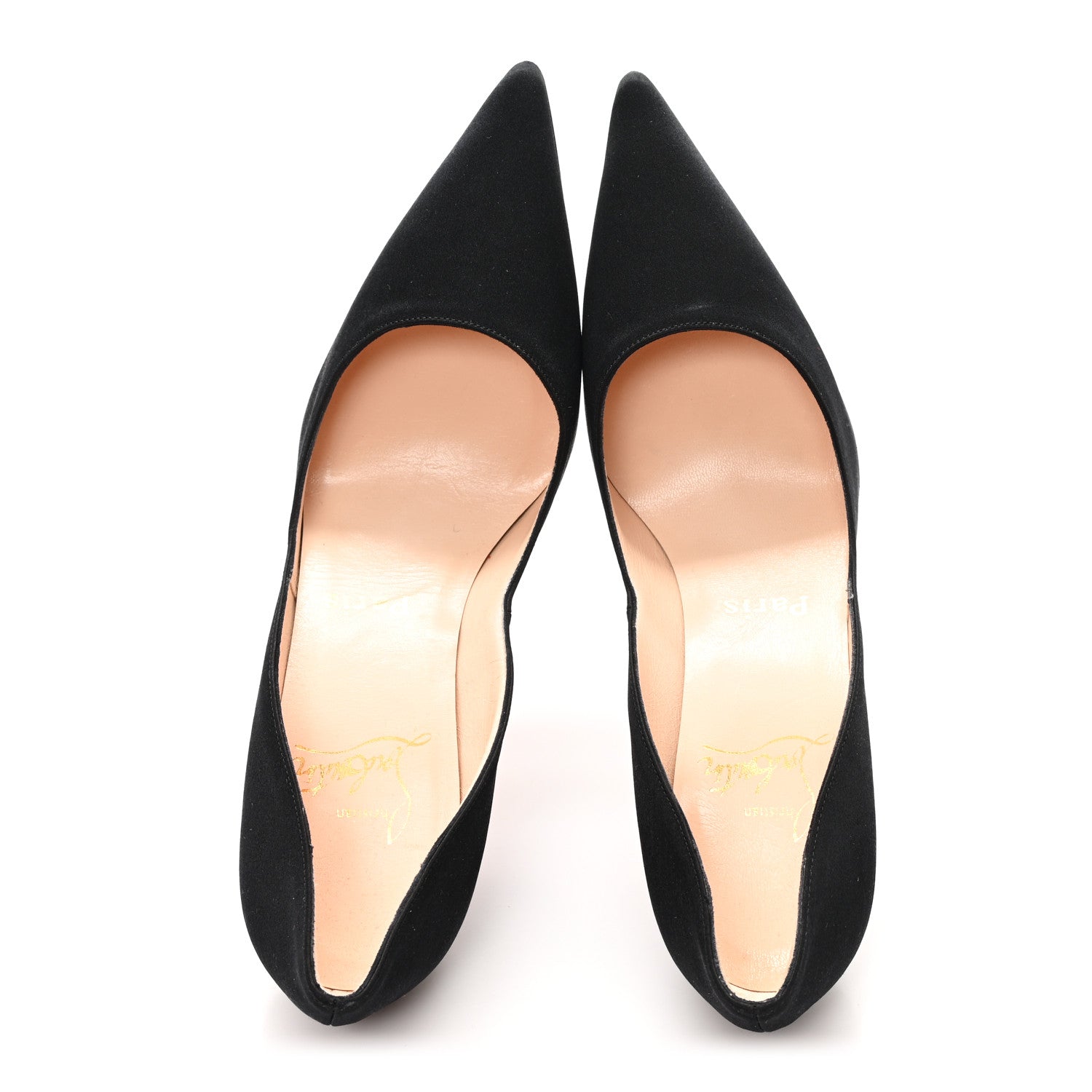 Christian Louboutin Satin Decollete 554 100 Pumps 35.5 Black Christian Louboutin Satin Decollete 554 100 Pumps 35.5 Black