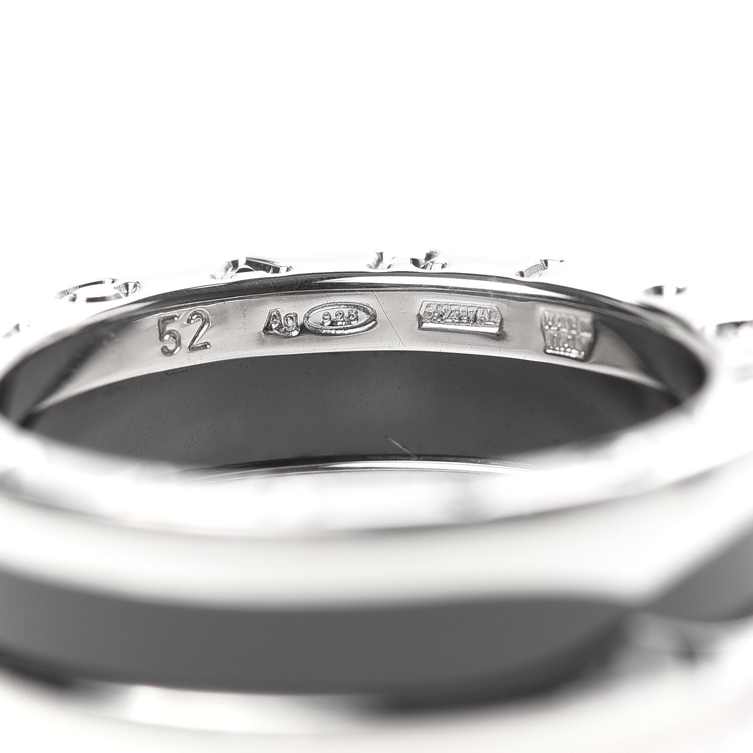 Bulgari Sterling Silver Ceramic Save The Children One-Band Ring 52 6 6 of 7