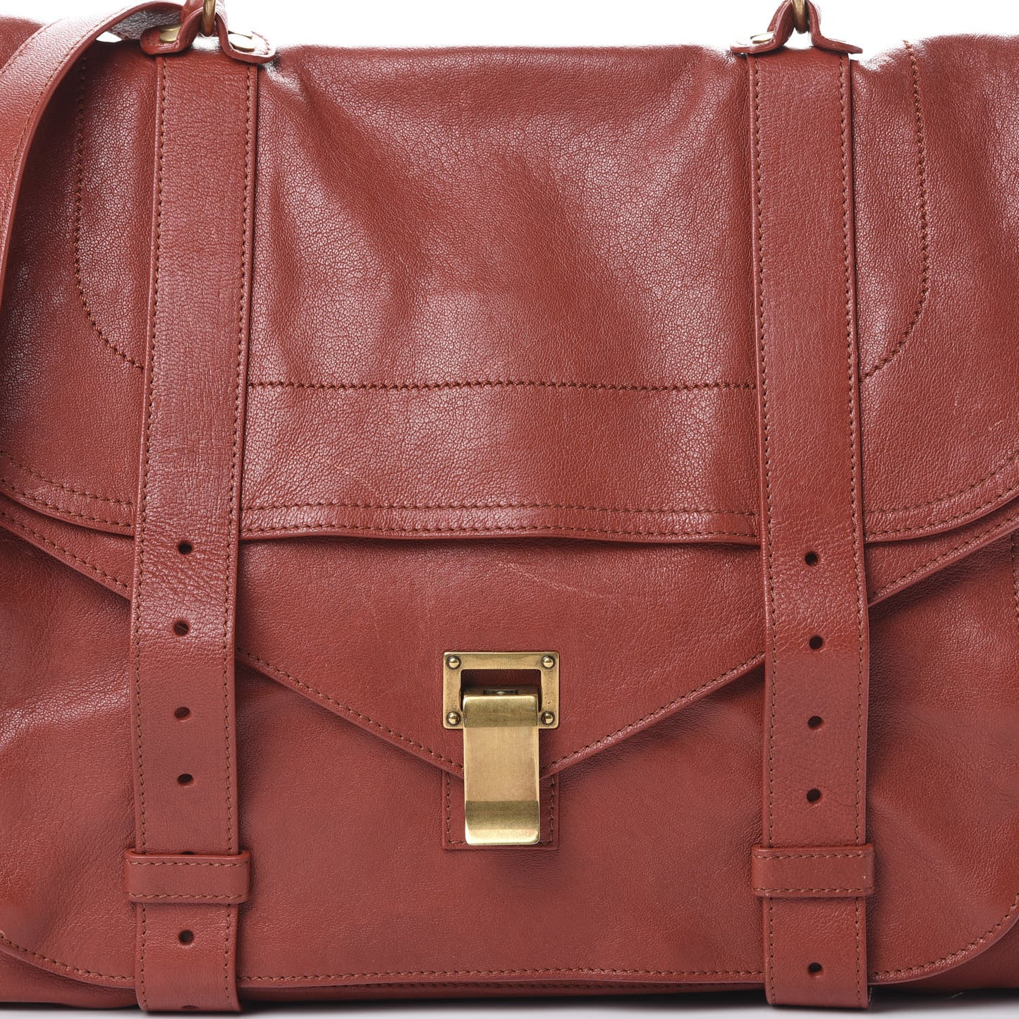 Lambskin PS1 Extra Large Satchel Mandarin Red