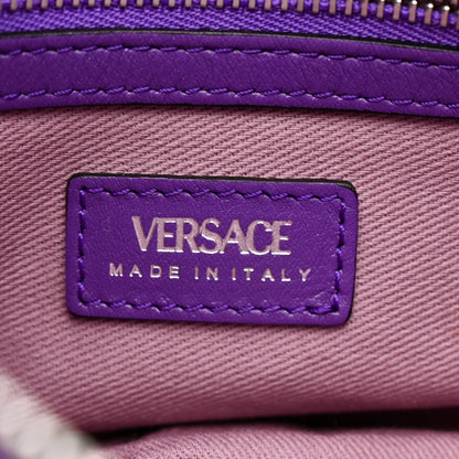 Versace Calfskin Mini Repeat Zip Hobo Purple 6 of 10