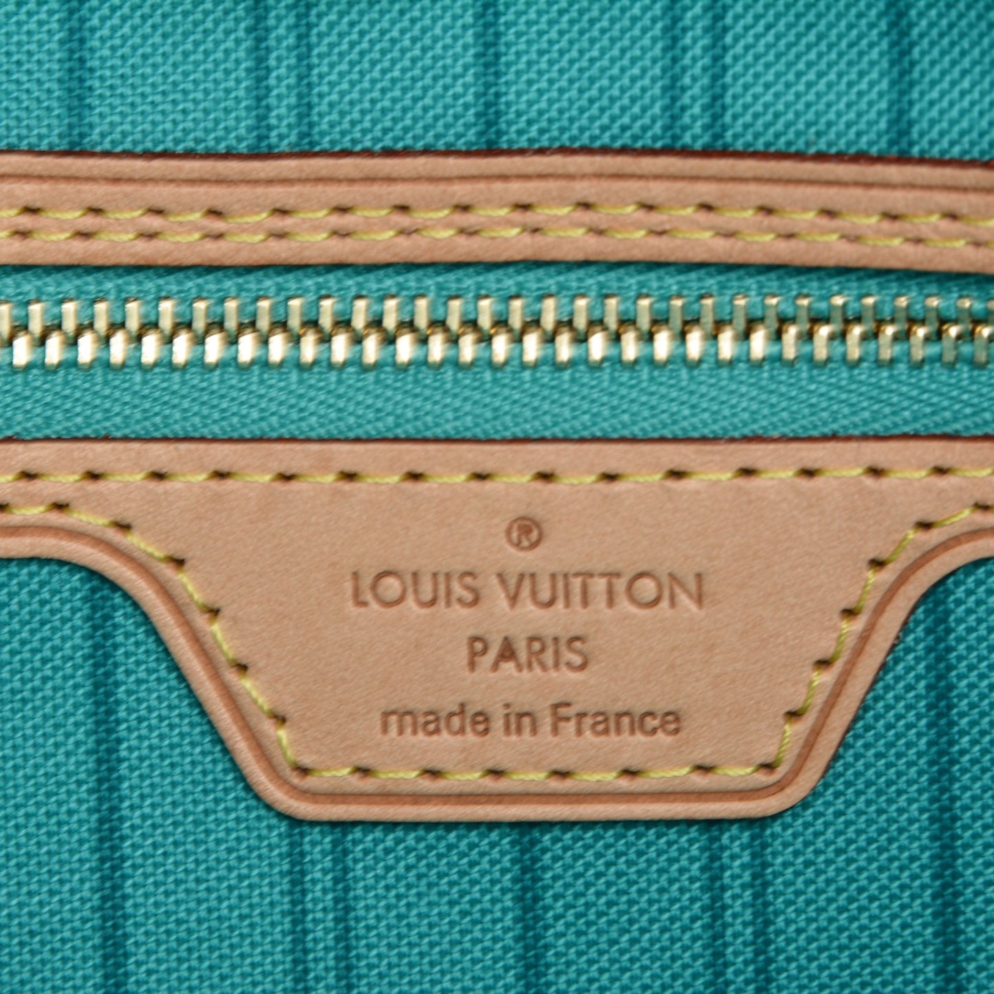 Monogram V Neverfull MM Turquoise