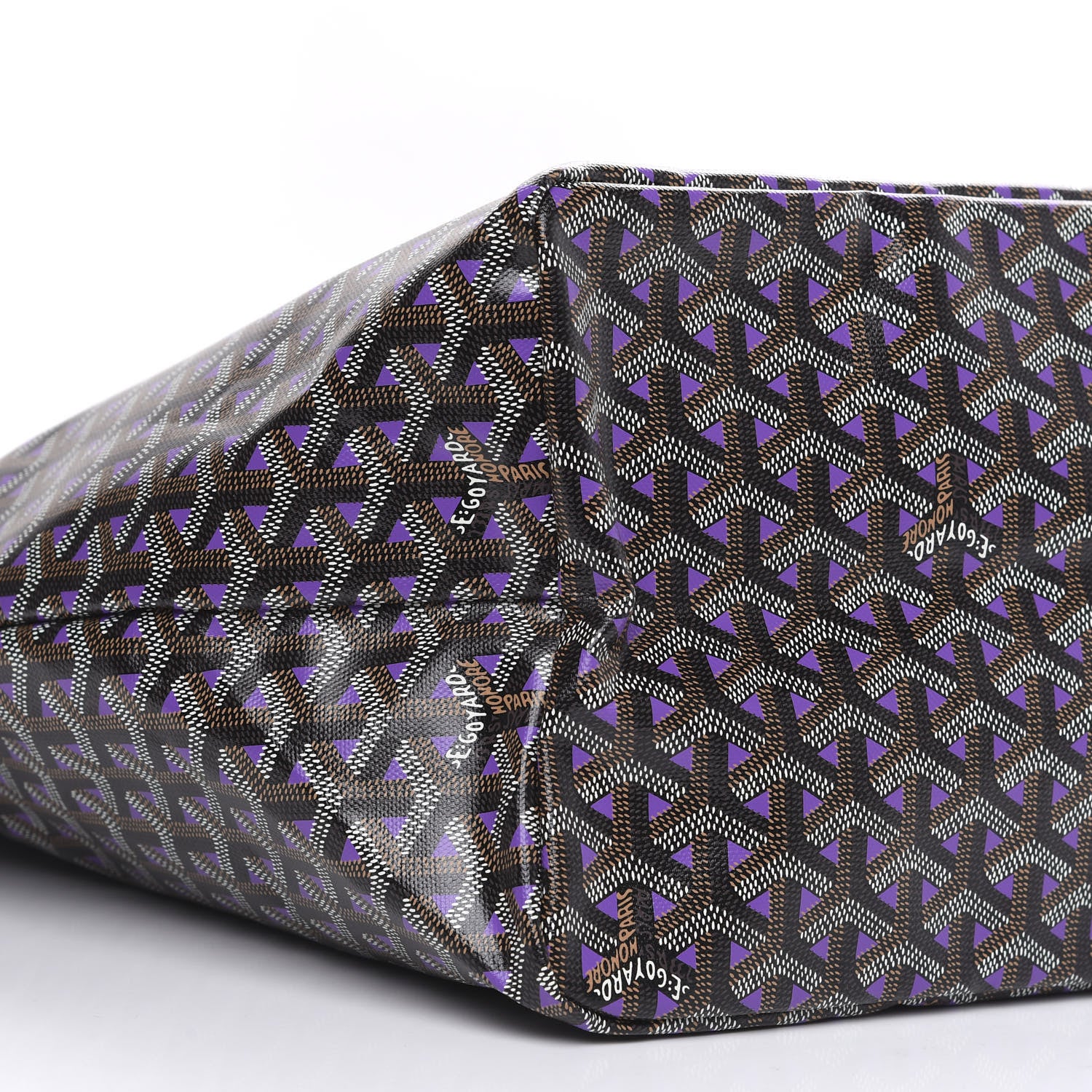 Goyard Goyardine Saint Louis Claire Voie GM Black Purple 7 of 8