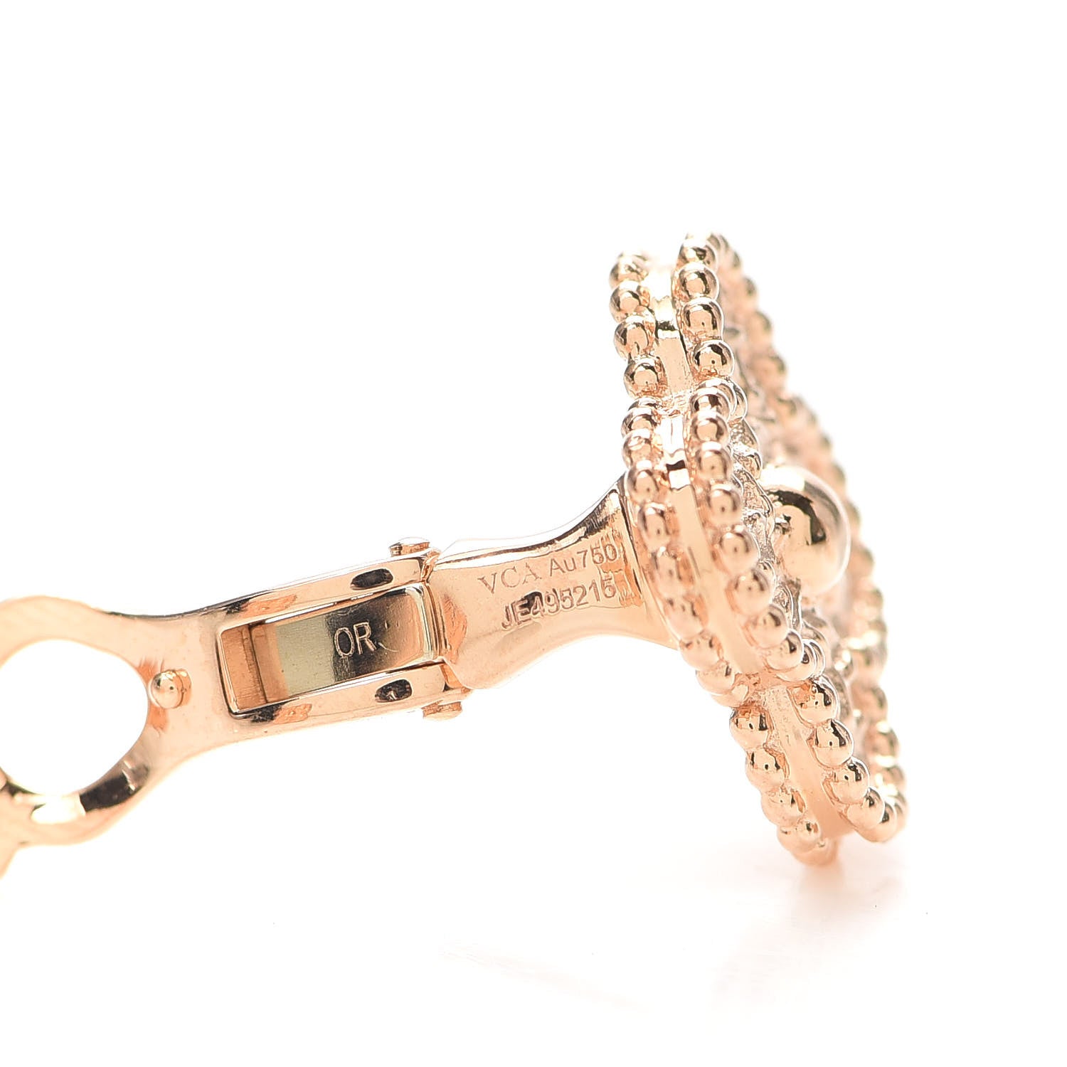 Van Cleef & Arpels 18K Rose Gold Vintage Alhambra Earrings 5 of 7