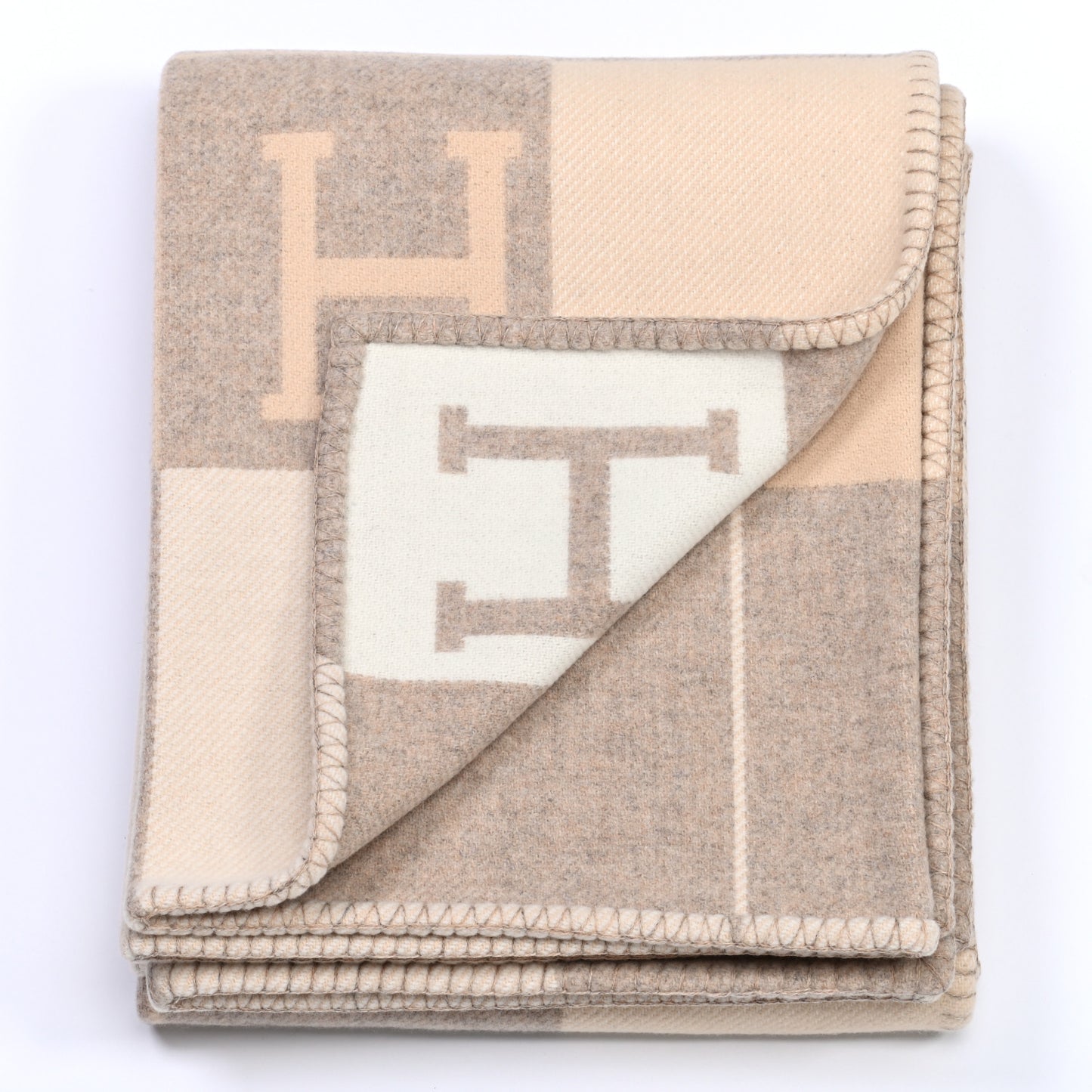 Wool Cashmere Avalon III Blanket Coco Camomille