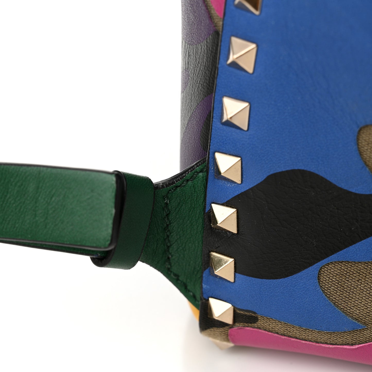 Nylon Calfskin Psychedelic Camouflage Medium Rockstud Backpack Multicolor