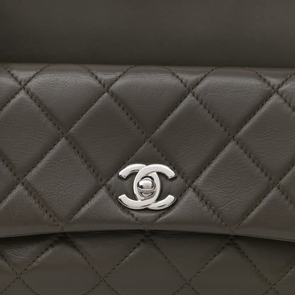 Chanel Lambskin Quilted Crossbody Dark Khaki 9 of 9