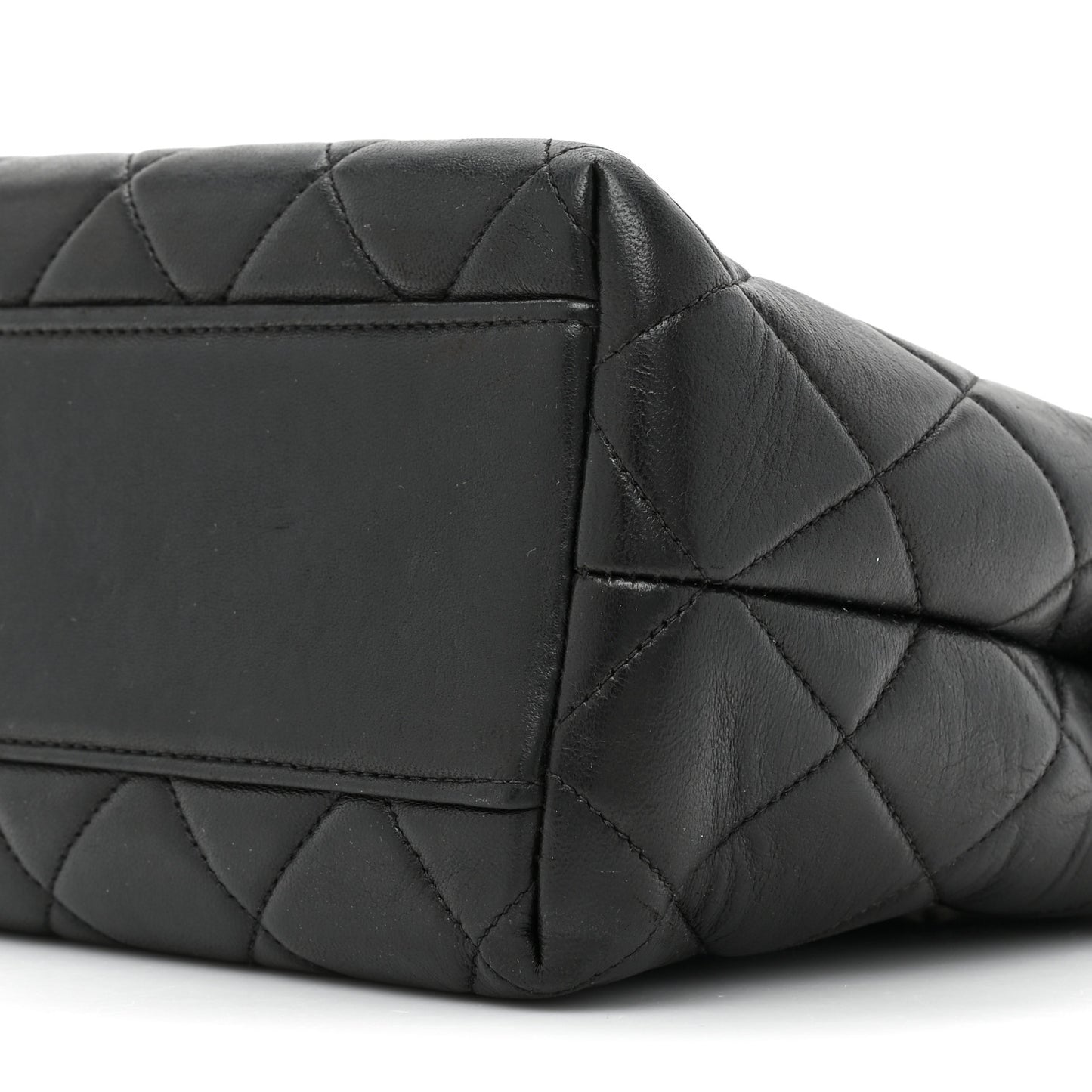 Lambskin Quilted Shoulder Bag Black