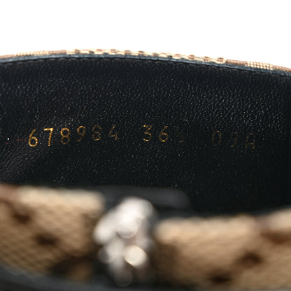Gucci Flores Calfskin Monogram Maxi GG Nappa Matelasse Double G 40mm Ankle Boots 36.5 Black Camel Ebony 7 of 9