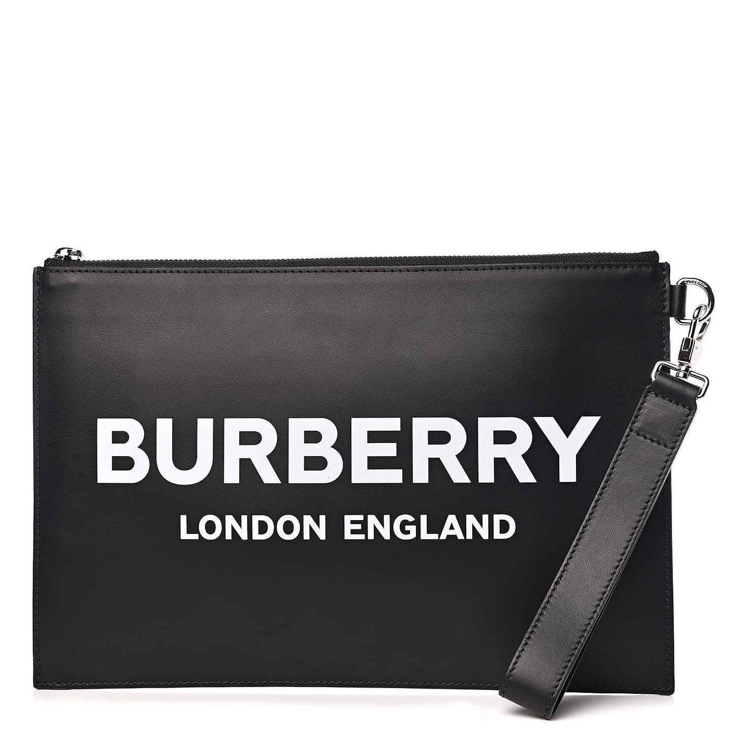 Smooth Calfskin Edin Zip Pouch Black