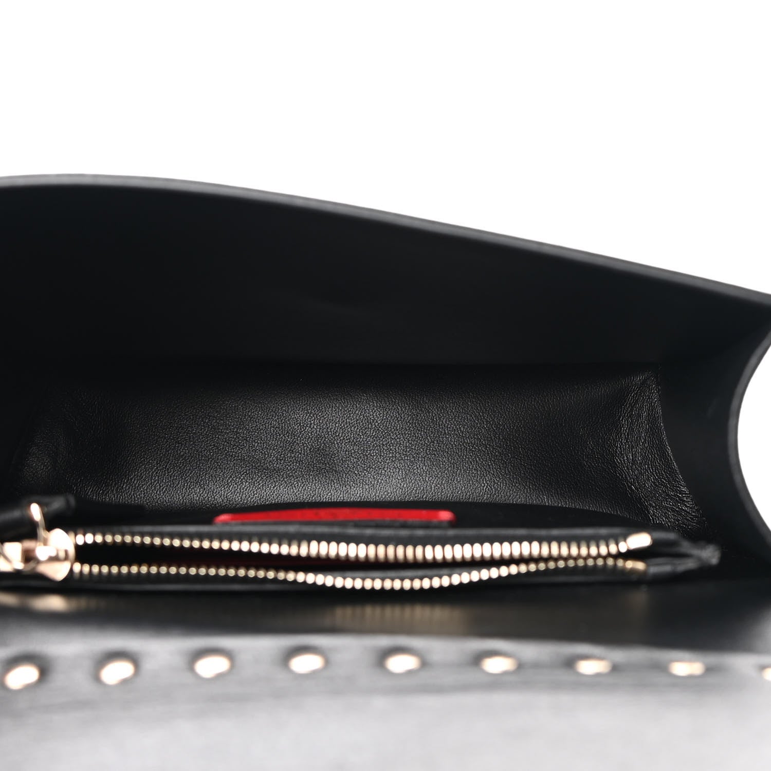 Valentino Garavani Vitello Rockstud Side Slip Crossbody Black 5 of 8
