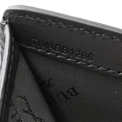Burberry Soft Grained Calfskin Logo Embossed Lakeside Wallet Black 8 of 9