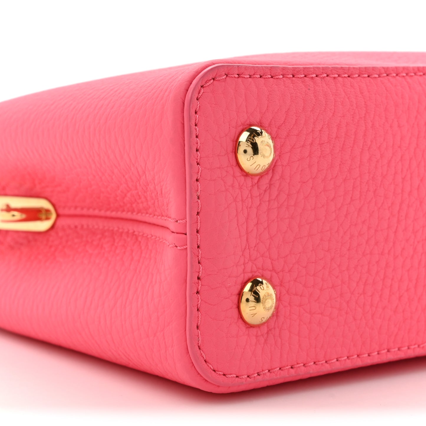 Taurillon Monogram Tile Capucines Mini Dragonfruit Ballet Pink