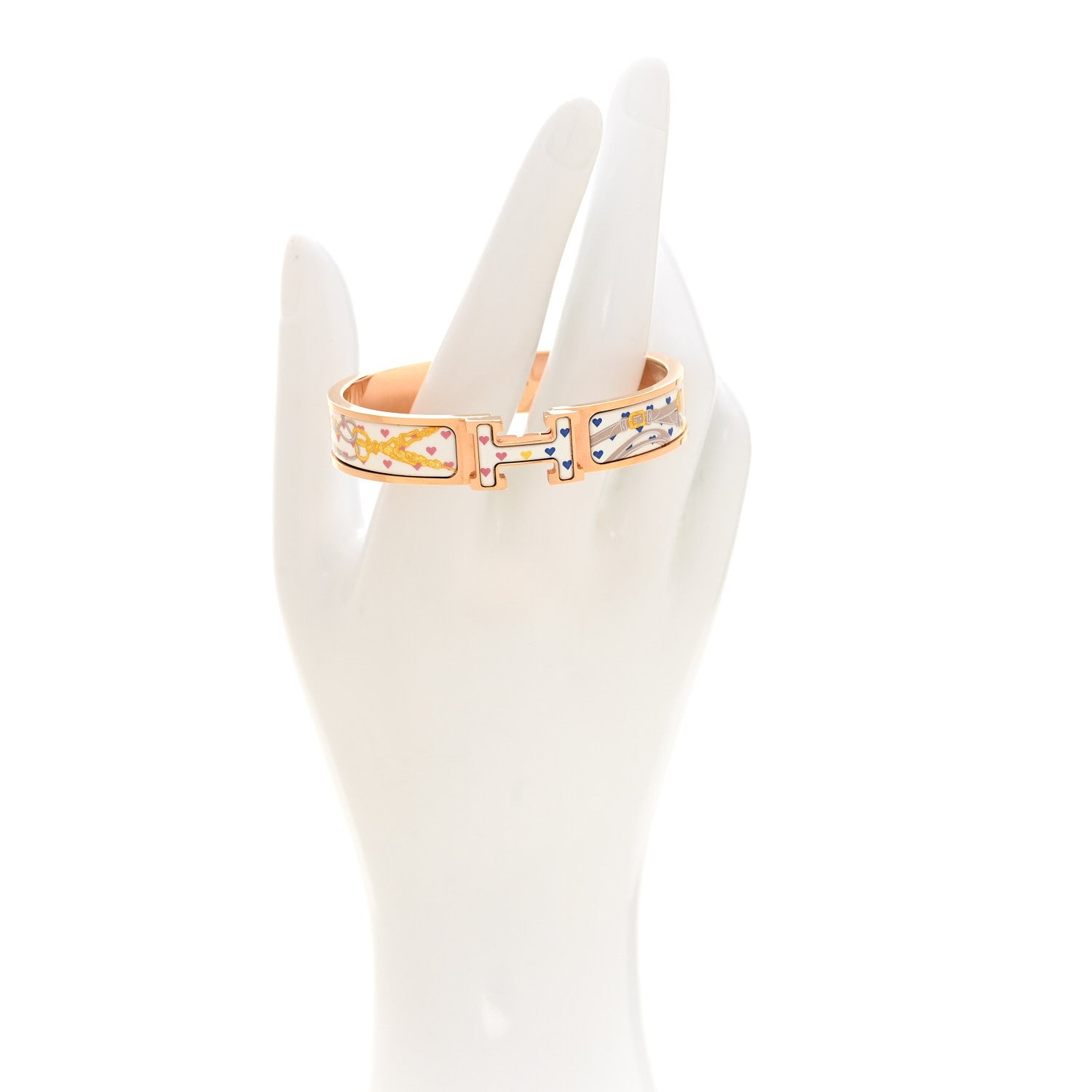 Hermes Enamel Narrow Print Brides de Gala Love Clic Clac H Bracelet PM Confettis 2 of 5