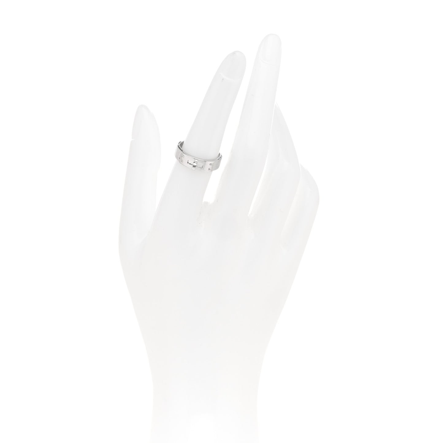 18K White Gold Diamond PM Kelly Ring 52 6