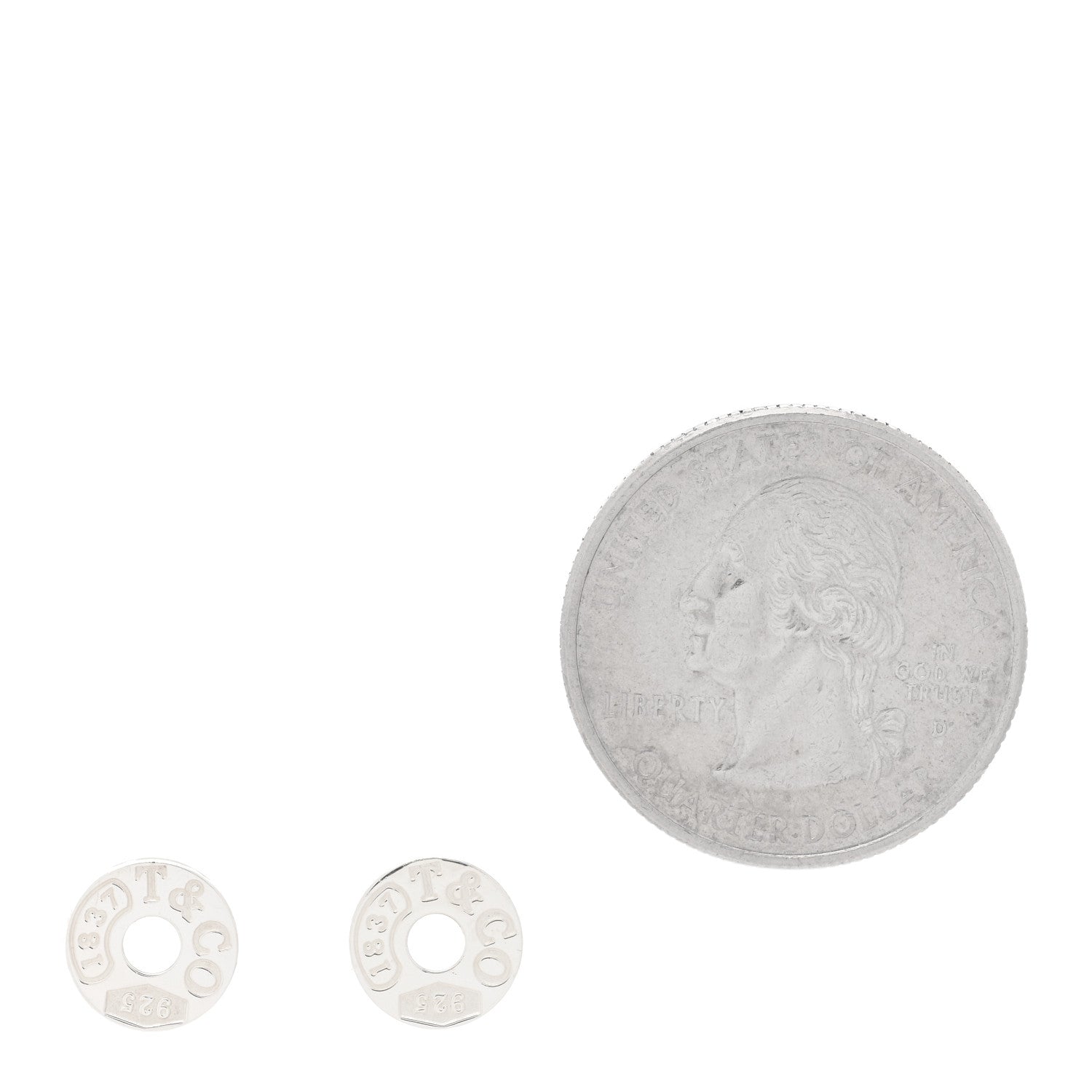 Tiffany Sterling Silver 1837 Circle Earrings 2 of 4