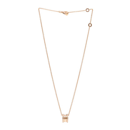 Bulgari 18K Rose Gold Diamond B.Zero1 Pendant Necklace 3 of 4
