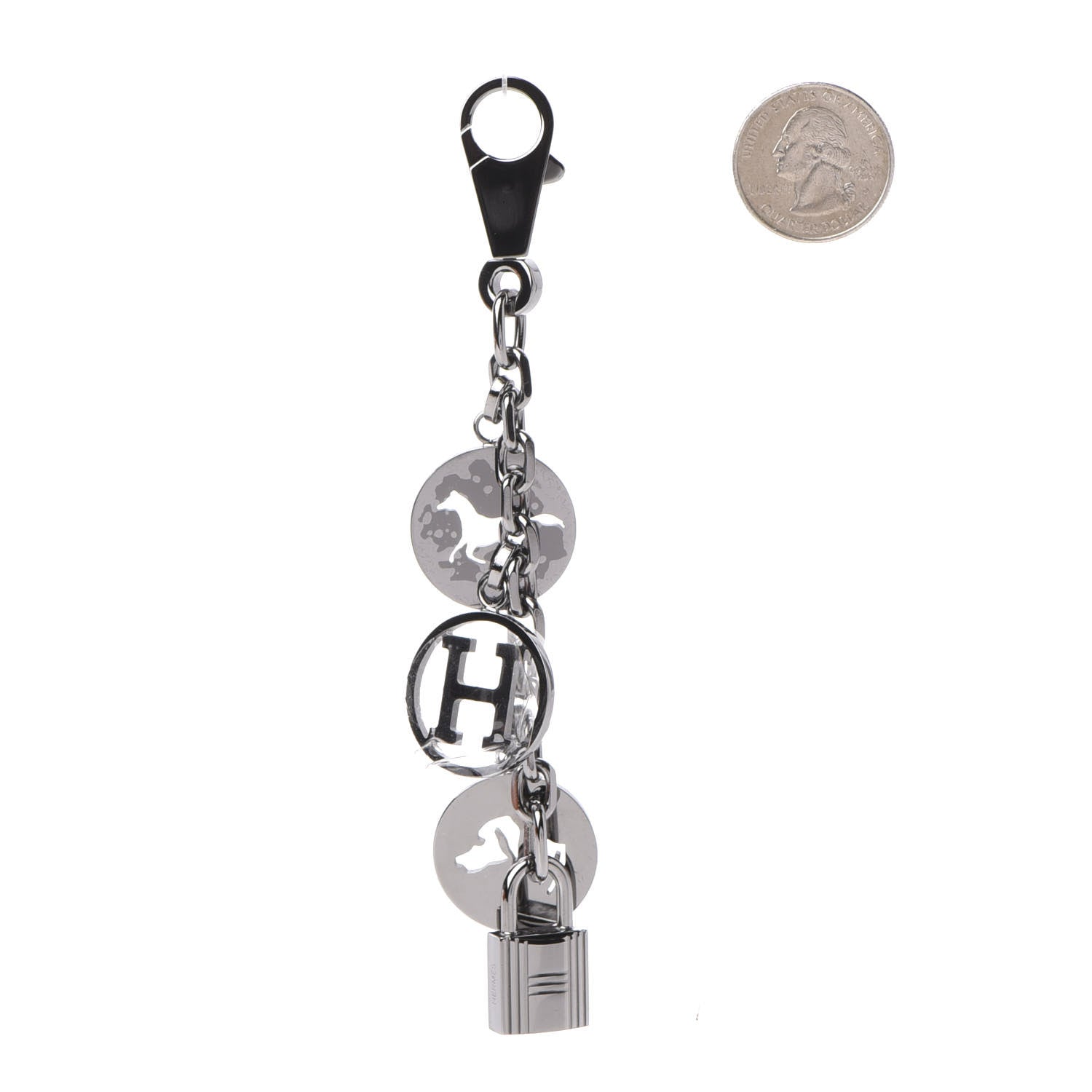 Hermes Palladium Breloque Bag Charm 2 of 5