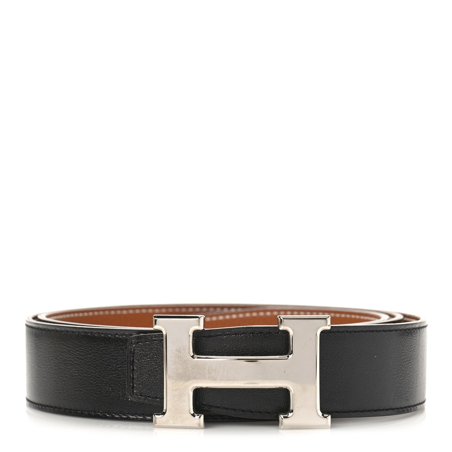 Hermes Swift Togo 32mm H Belt 95 Black Gold 1 of 5