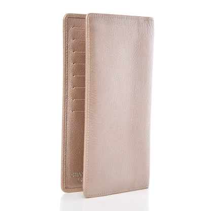 Chanel Metallic Calfskin Yen Wallet Gold 3 of 9