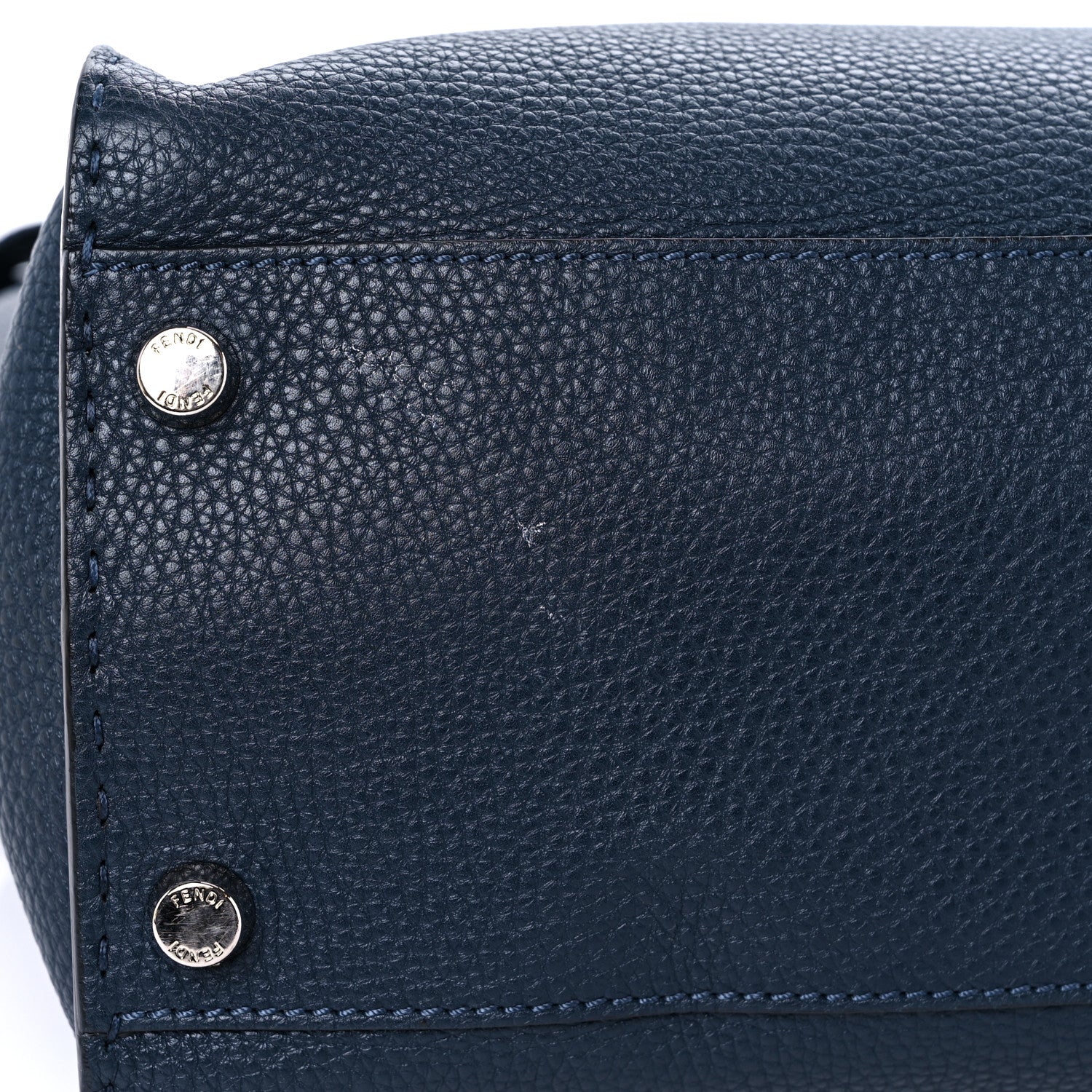 Fendi Cuoio Romano Selleria Bi-Color Large Mens Peekaboo Iconic Essential Satchel Lavagna Black 14 of 14