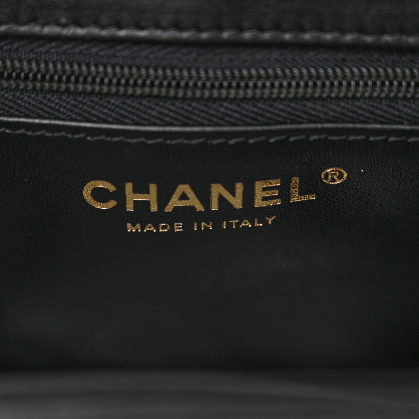 Shiny Aged Calfskin Quilted Nano Kelly Shopper Black
