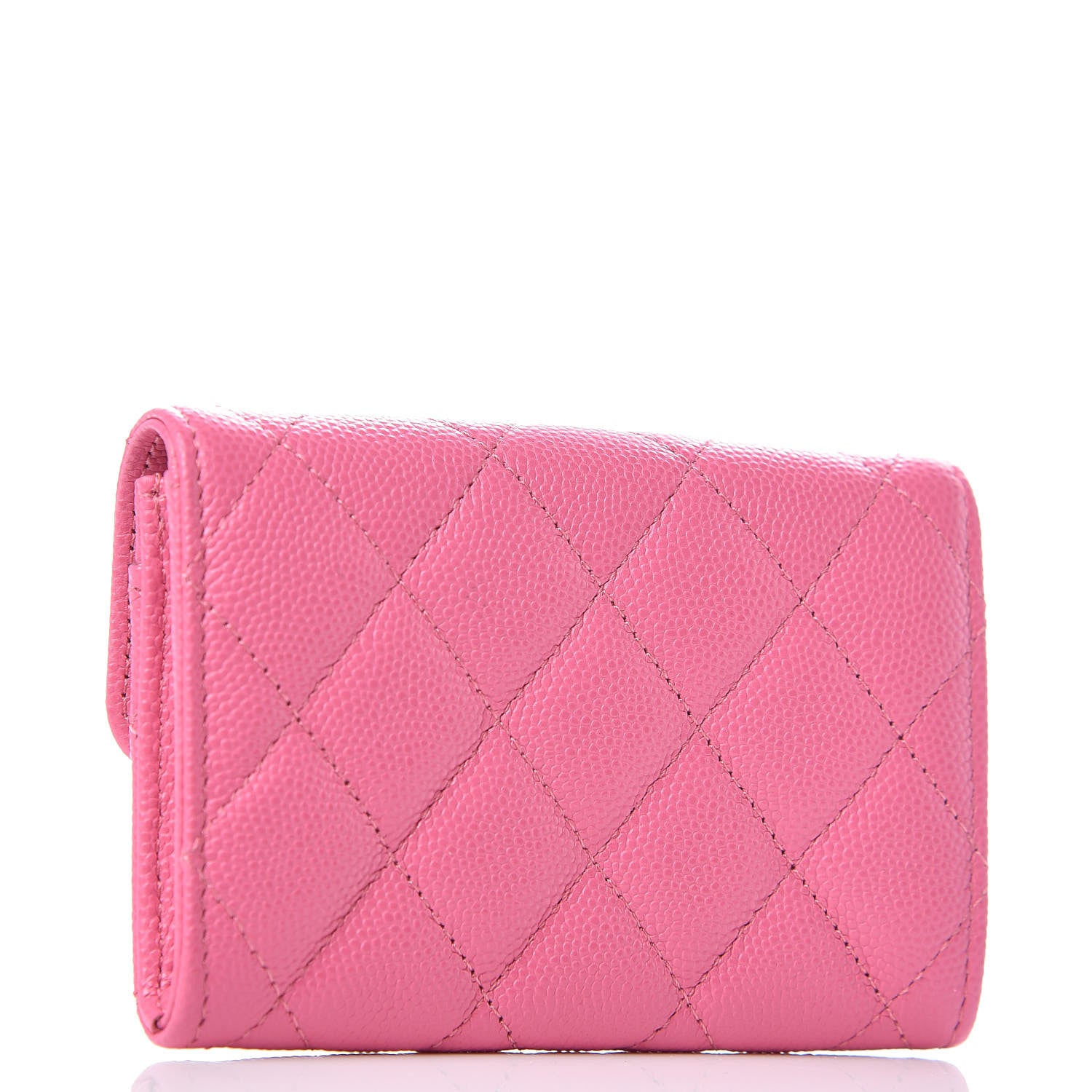 Chanel Caviar Quilted Flap Card Holder Pink 3 of 9