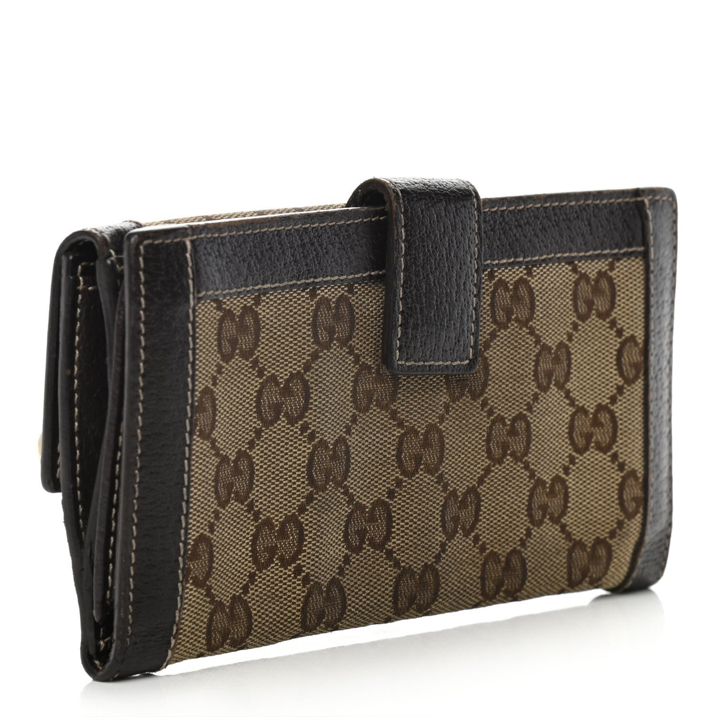 Crystal Monogram Continental Charmy Wallet Brown