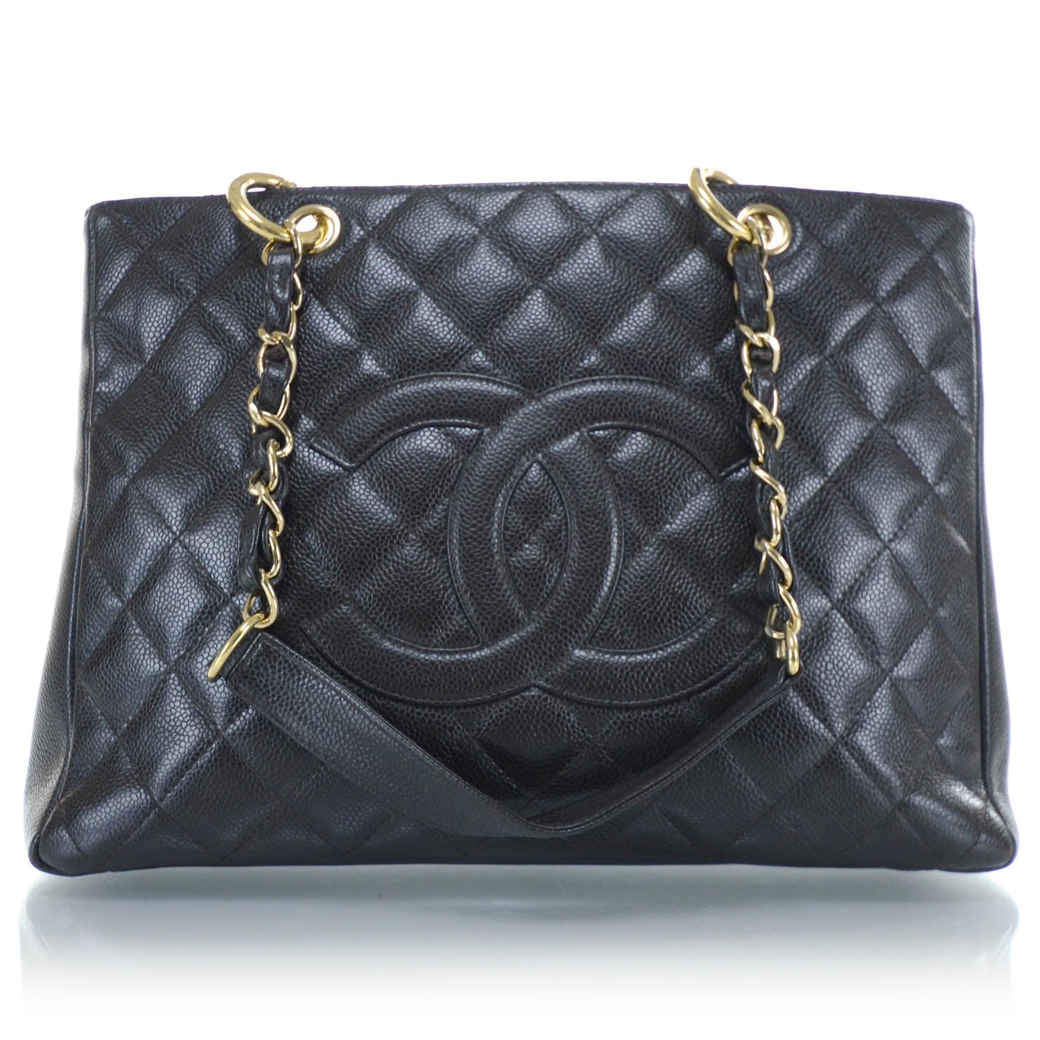Chanel Caviar Grand Shopping Tote GST Dark Brown GHW 1 of 9
