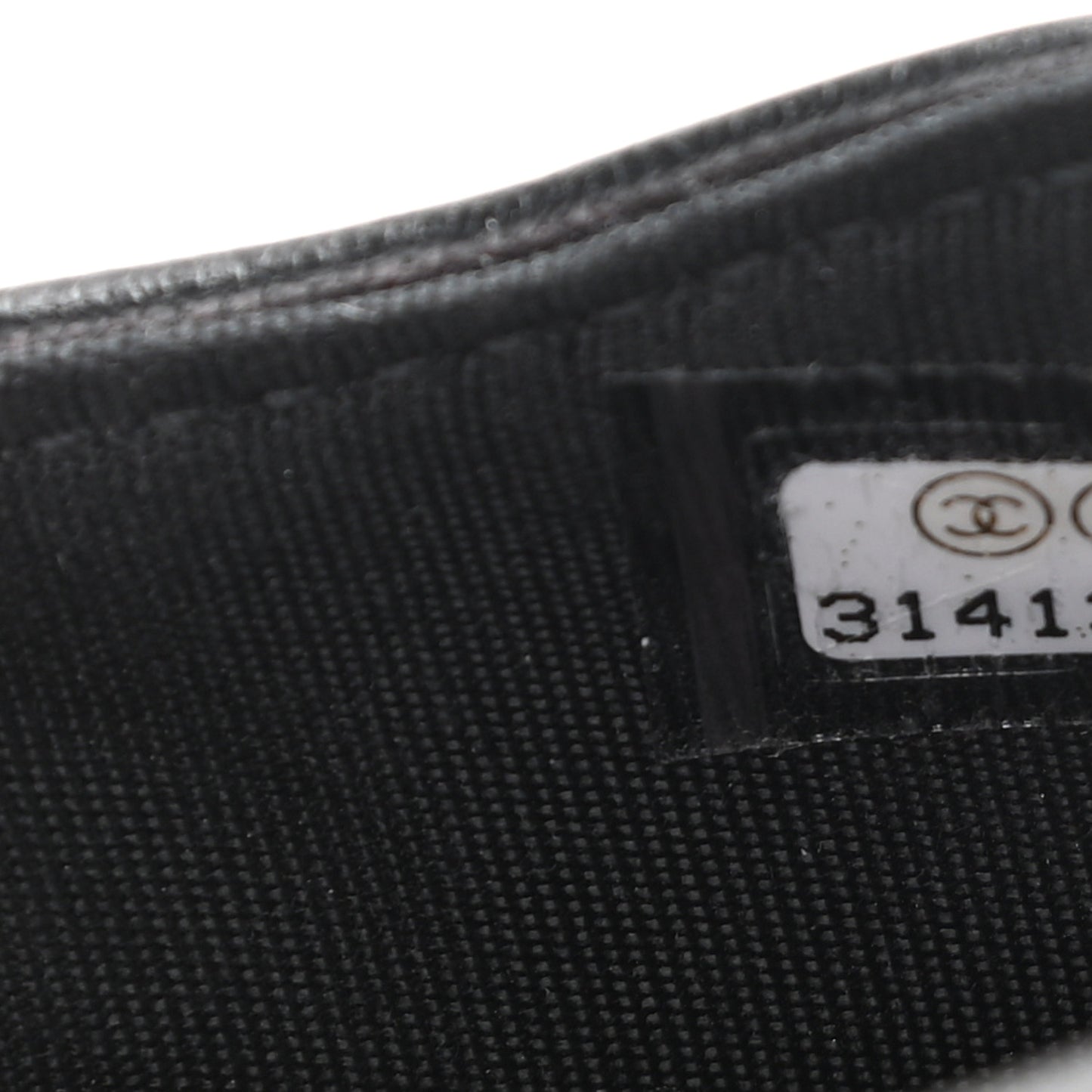 Lambskin Camellia Embossed Chain Belt Bag Black