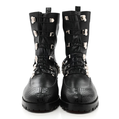 Christian Louboutin Calfskin Horse Guarda Flat Boot 40 Black 2 of 7