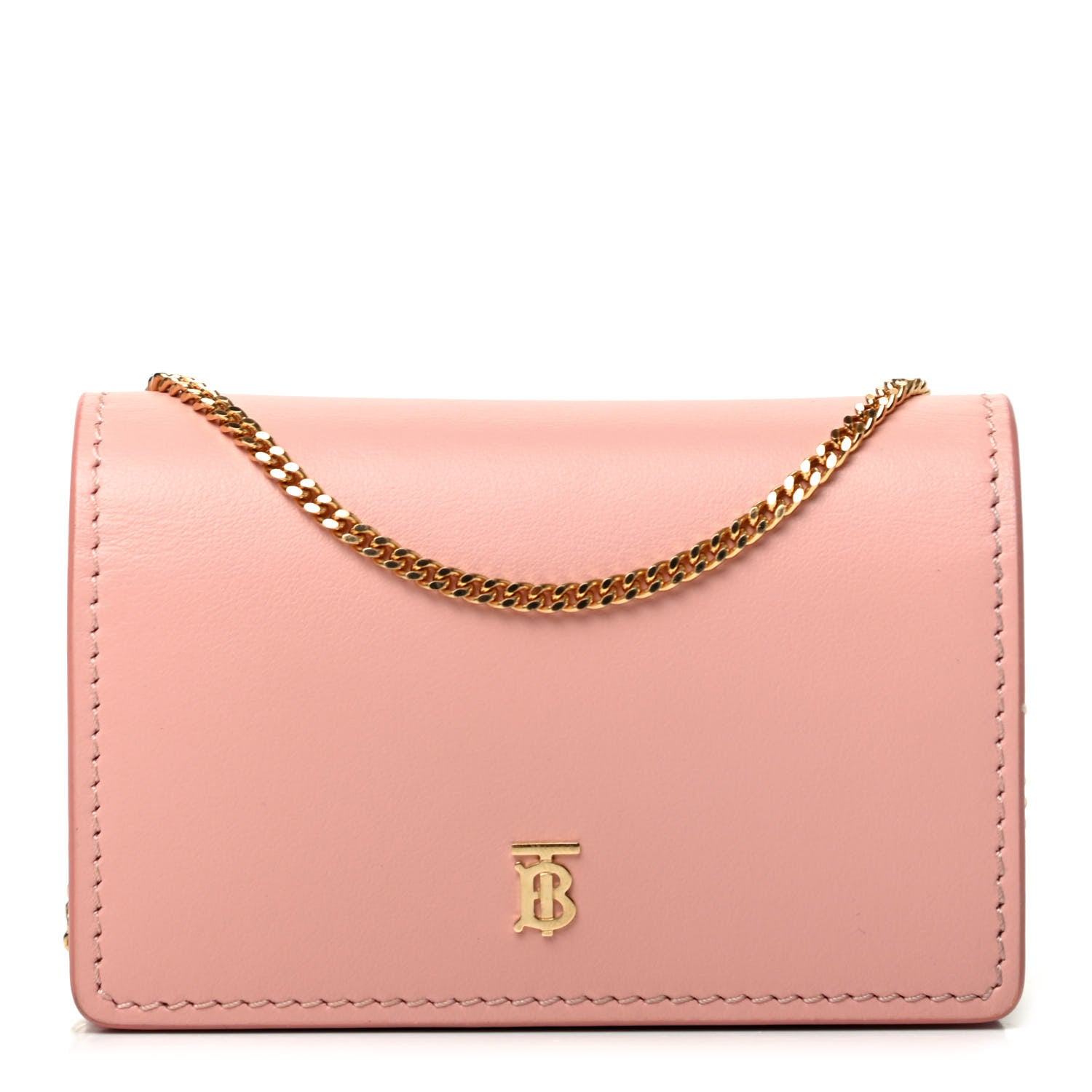 Burberry Calfskin Jessie Chain Card Case Blush Pink 1 of 11