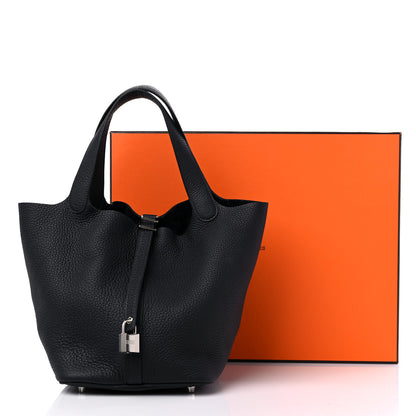 Hermes Taurillon Clemence Picotin Lock 22 MM Caban 9 of 9