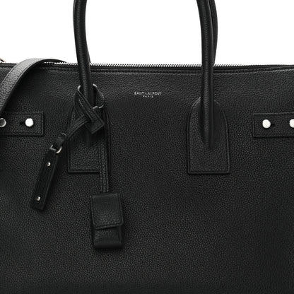 Saint Laurent Grained Calfskin Small Supple Sac De Jour Duffle Black 8 of 11