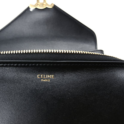Celine Shiny Calfskin Small Flair Bag Black 5 of 9