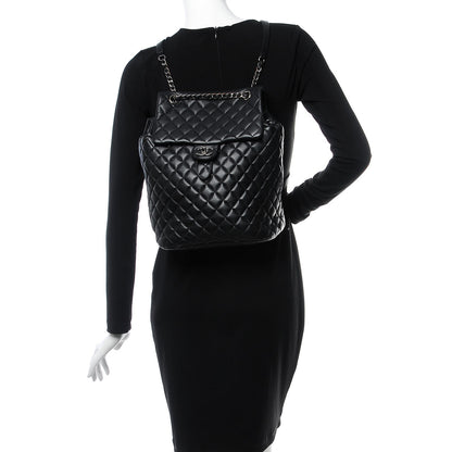 Chanel Lambskin Quilted Large Urban Spirit Backpack Black 2 of 8