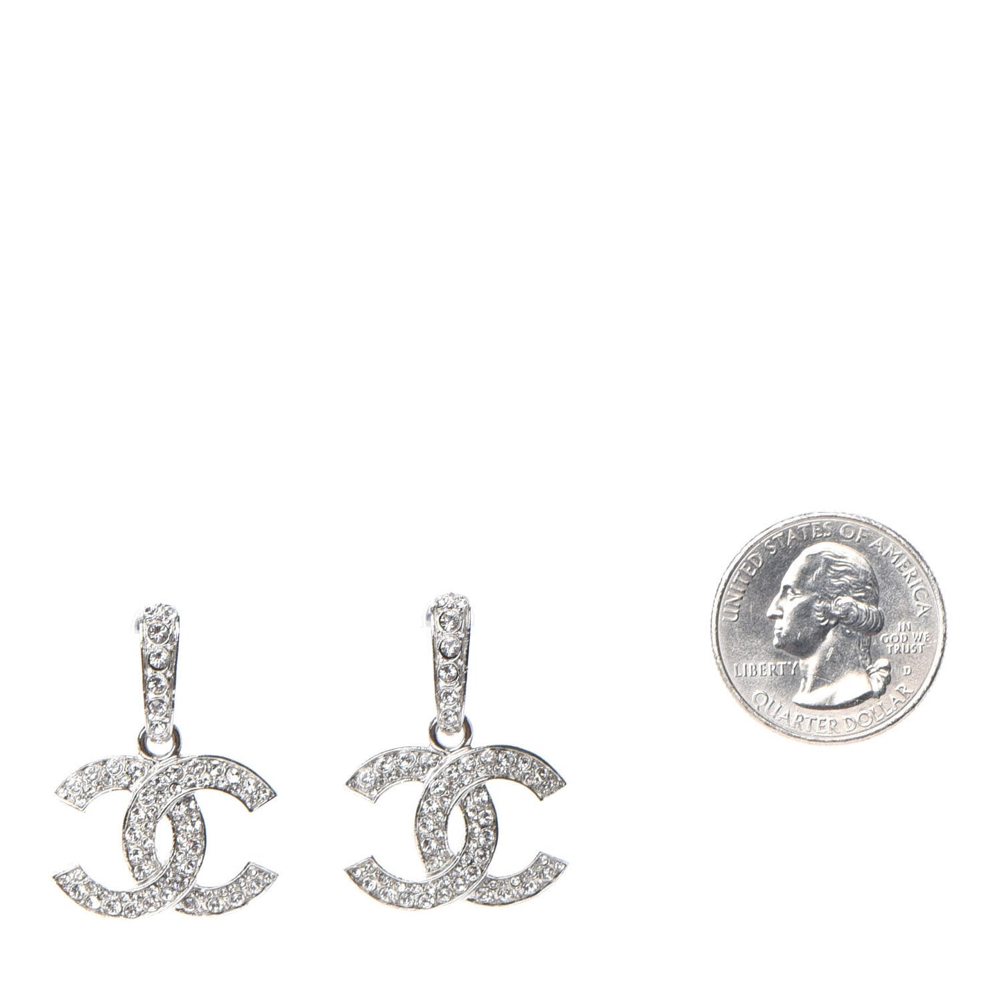 Crystal Palais Garnier CC Drop Earrings Silver