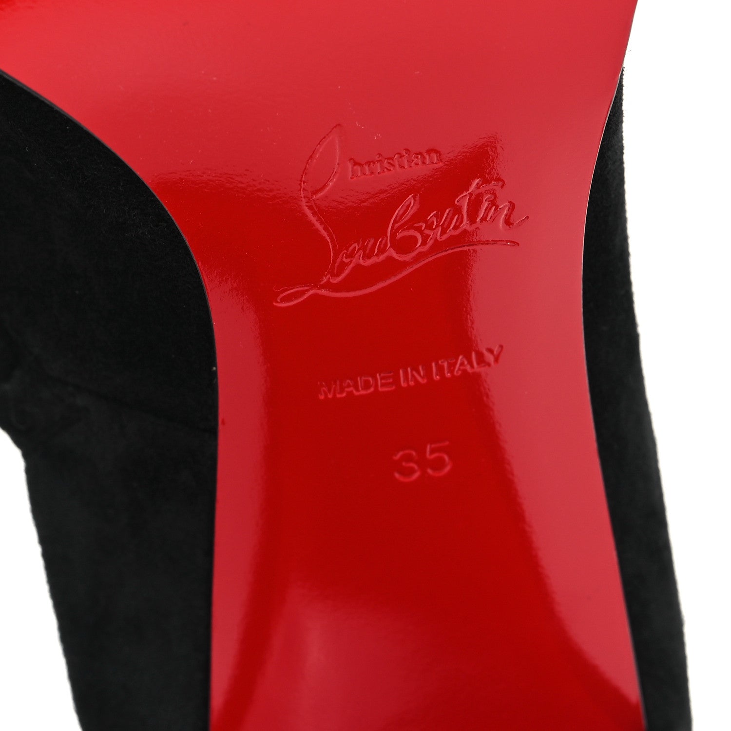 Christian Louboutin Suede Stretchadoxa Ankle Bootie 35 Black 7 of 8