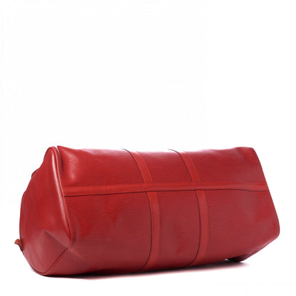 Louis Vuitton Epi Keepall 55 Castillan Red 3 of 10