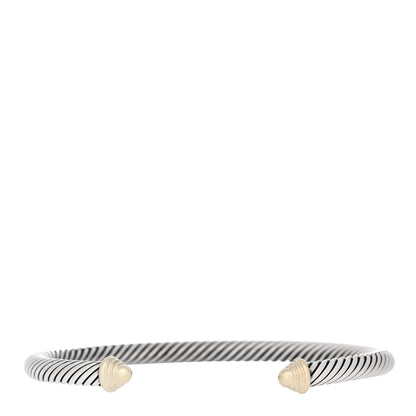 David Yurman Sterling Silver 14K Yellow Gold 5mm Cable Classics Bracelet 1 of 3