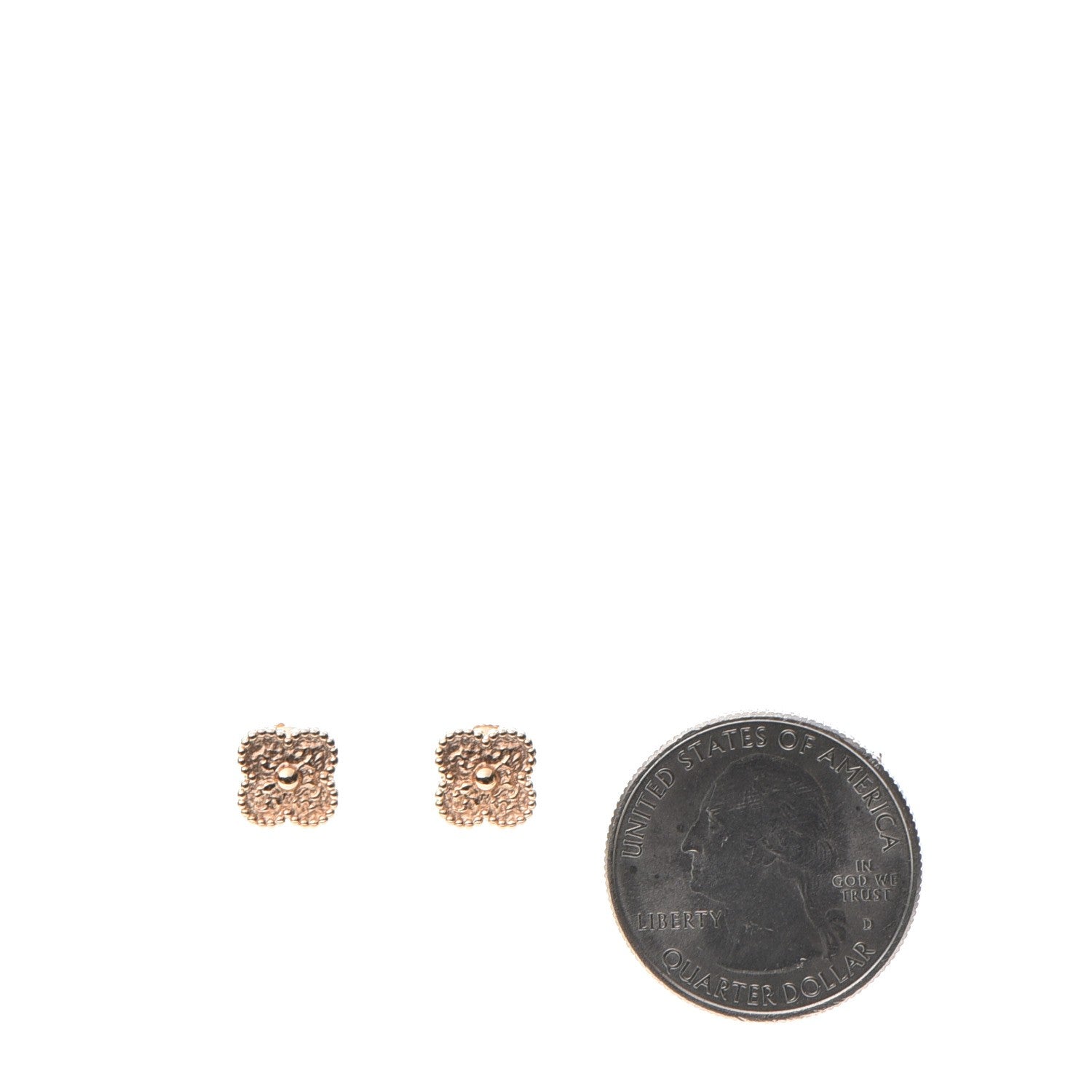 Van Cleef & Arpels 18K Rose Gold Sweet Alhambra Earrings 2 of 9