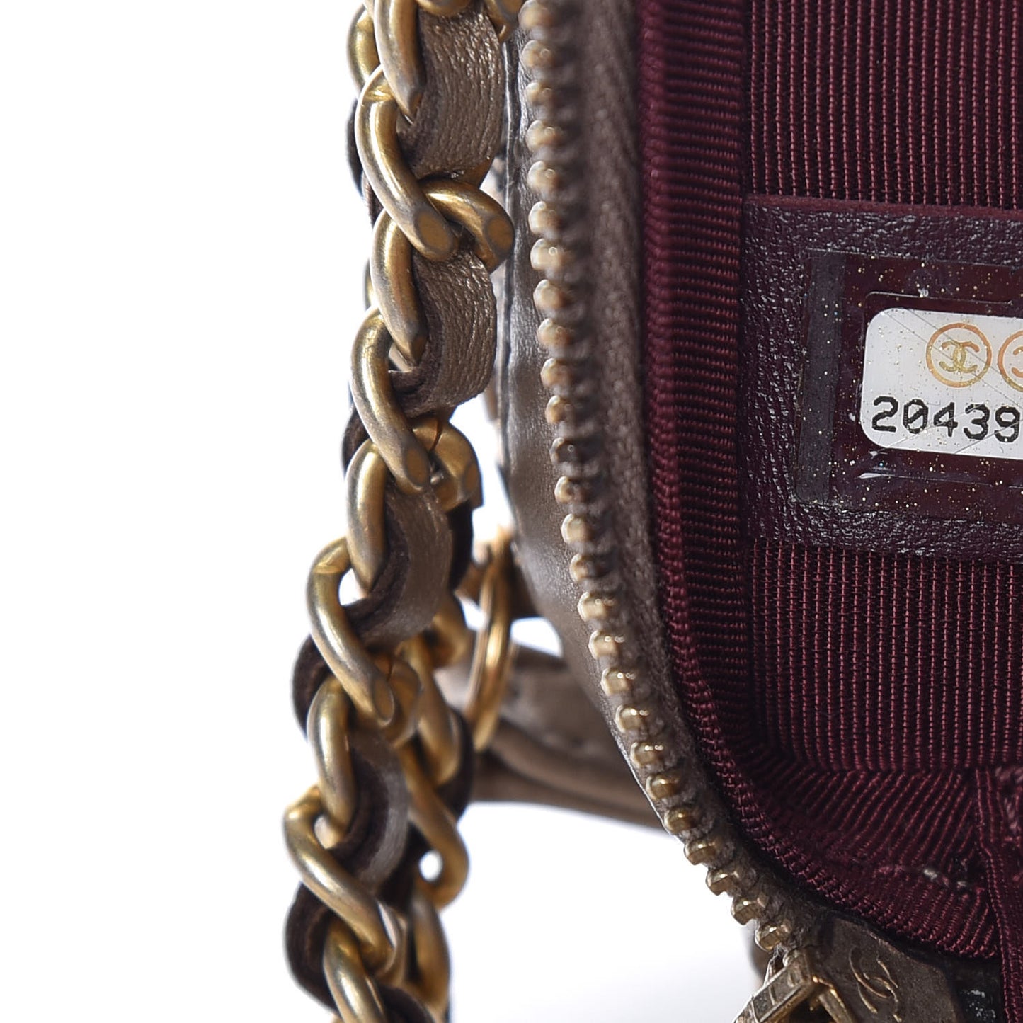 Metallic Lambskin Mini Coco Boy Camera Case Dark Gold