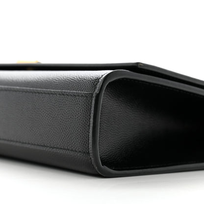 Saint Laurent Grain De Poudre Medium Classic Monogram Kate Satchel Black 10 of 13