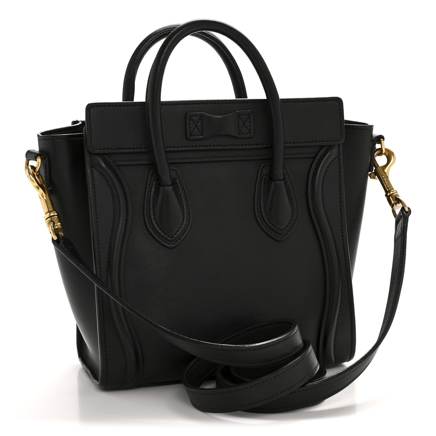 Celine Smooth Calfskin Nano Luggage Black 3 of 13
