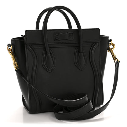 Celine Smooth Calfskin Nano Luggage Black 3 of 13