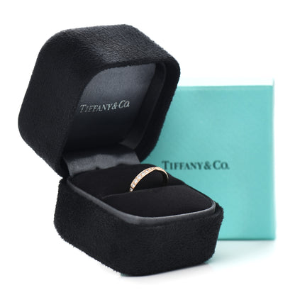 Tiffany 18K Rose Gold Diamond Harmony Band Ring 47 4 5 of 5