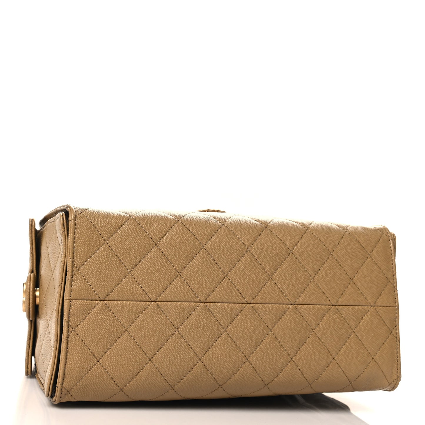 Caviar Quilted Medium Chanel 25 Handbag Dark Beige